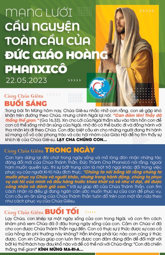 Mạng lưới cầu nguyện toàn cầu của Đức Thánh Cha – Ngày 22 tháng 5