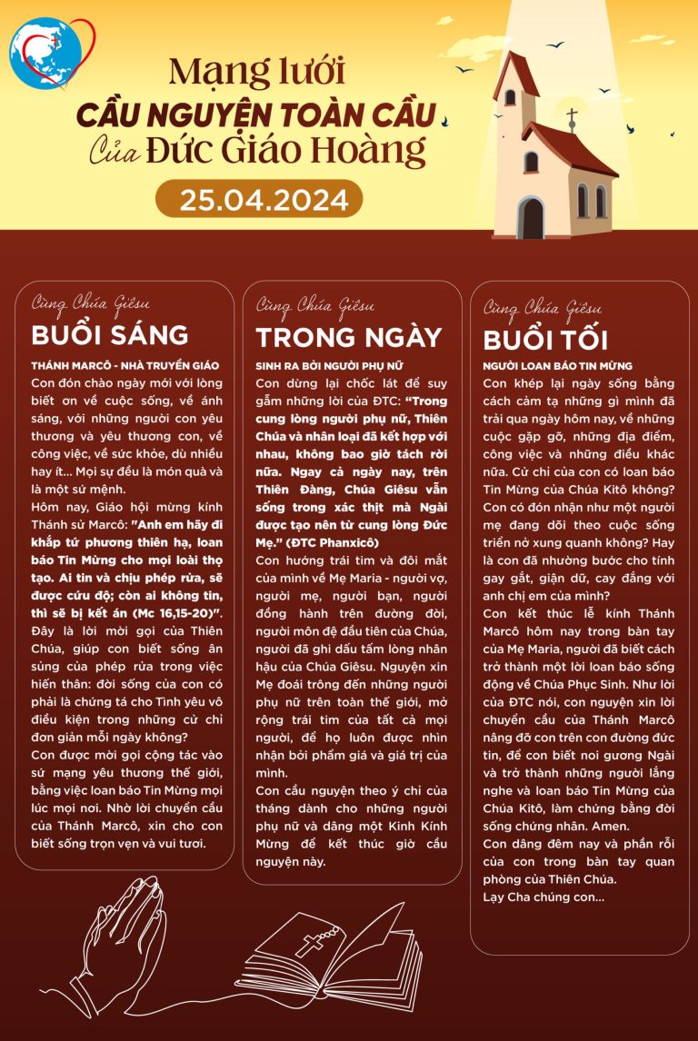 Tông Đồ Cầu Nguyện ngày 25 tháng 4